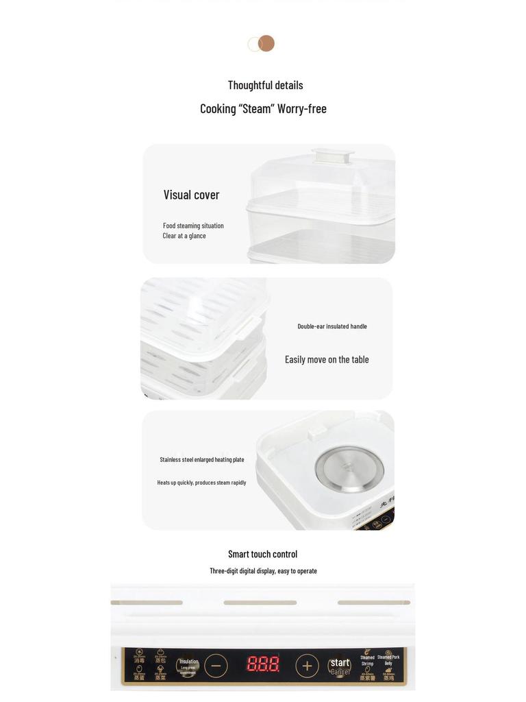 Sencor Трехъярусная многофункциональная электрическая пароварка с автоматическим отключением питания