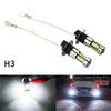 2pcs Car H3 LED Fog Lights High Power Lamps Daytime Running Light Bulbs Super Bright Canbus 6000K White Lamp Bulbs 7