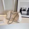 Summer Leisure Flip Cover Single Shoulder Popular Soft Bread Bag Women All Match Diamond Chain Bag
