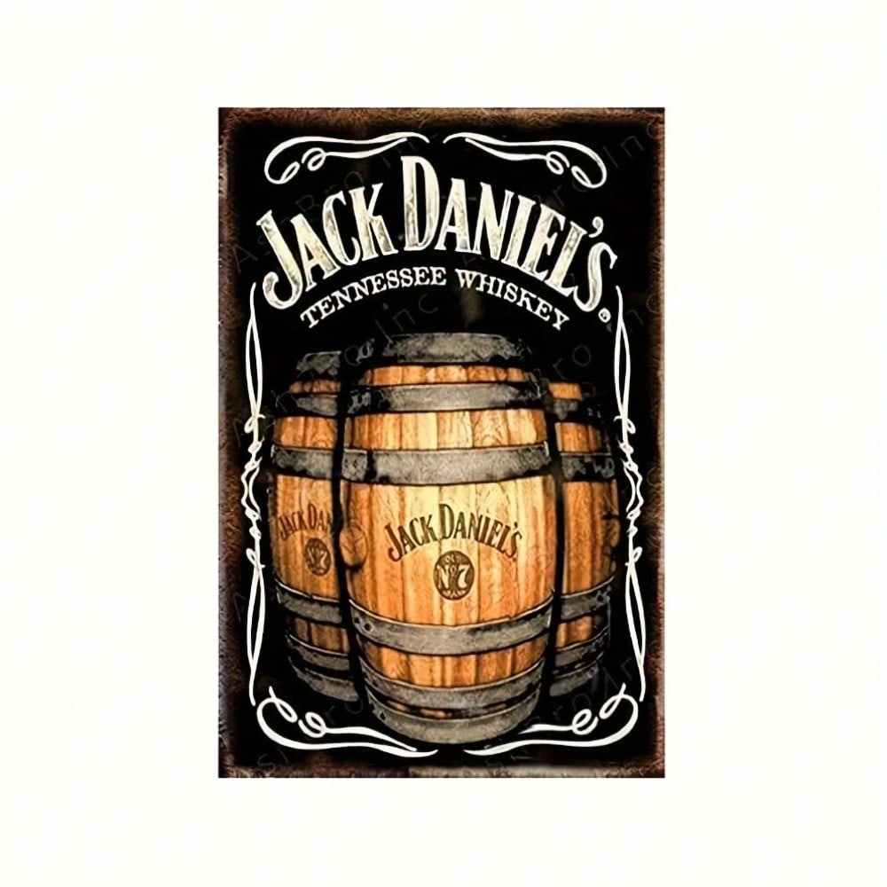 Винтажная металлическая настенная табличка "Наследие виски Jack Daniel's", Ретро декор виски, Художественный акцент для энтузиастов и коллекционеров виски