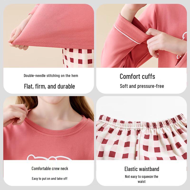 Girls' Pure Cotton Long Sleeve Pajama Set