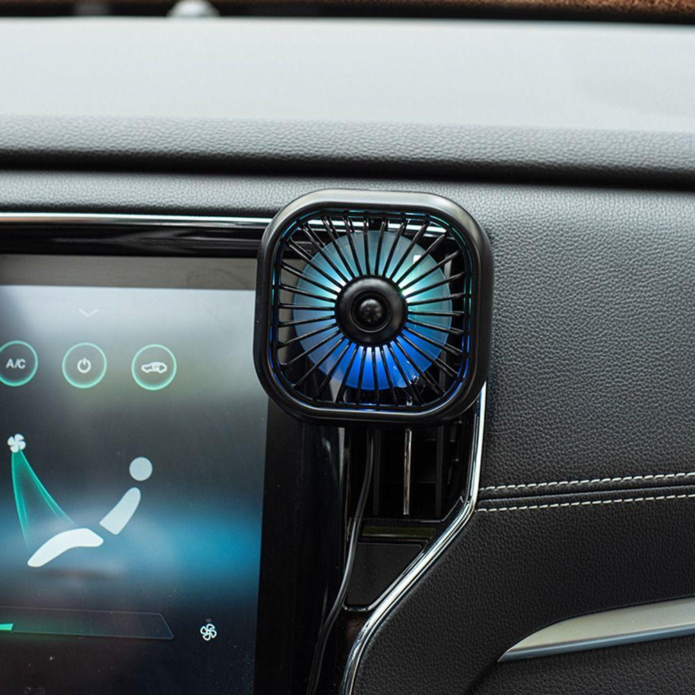 Adjustable Car Air Outlet Fan Colorful Lighting Mini Air Conditioner  Auto Cooling