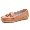 2025 Spring Autumn Shoes Woman Tassel Cow Leather Flats Women Slip On Women's Loafers Female Moccasins Shoe Large Size 35-43