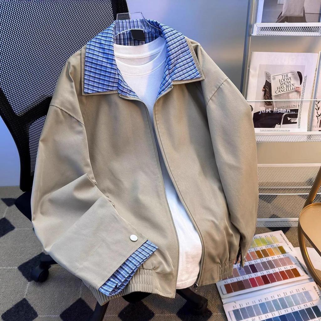 Осень 2025 Стиль Miu Хаки Харрингтон Ретро Двухкомпонентная Колледжная Куртка для Женщин