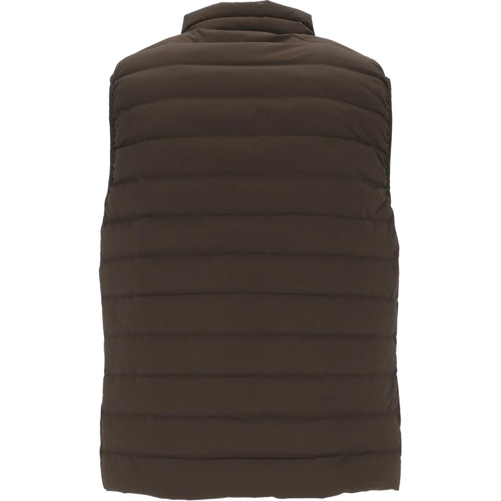 EMPORIO ARMANI Sleeveless Full zip Down Jacket In Quilted Nylon With Eagle Logo Patch 8N1BQ1-1NLRZ-05A6