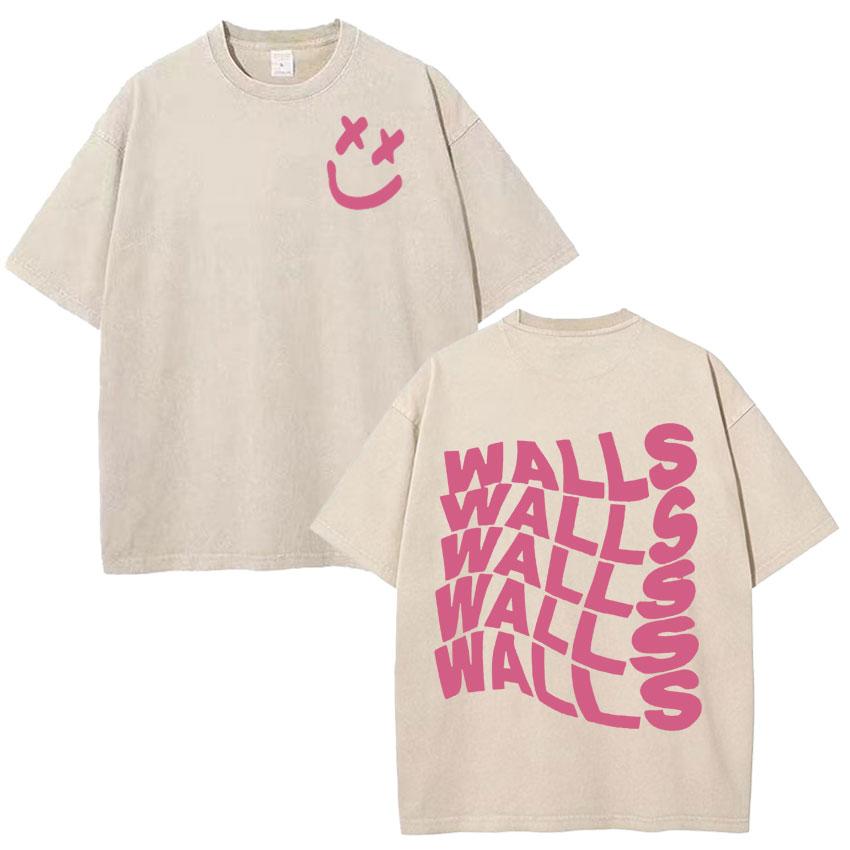 How Did I Get Here Vintage Washed TShirt Singer Louis Tomlinson Album Print Unisexs Cotton Tee Shirt Tide Short Sleeve Fans Gift