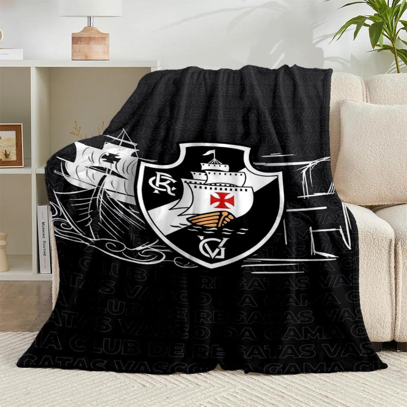 1PC Football Club Emblem Flannel Blanket Gift, Suitable for Both Men And Women, Soft Ideal for Beds And Sofa, Birthday Or Christmas Gift