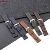 Retro Matte Leather Watchband 20mm 22mm Straps for Huawei Watch Gt4/Gt3 Black Green Brown Strap for Samsung Galaxy Bracelet Belt