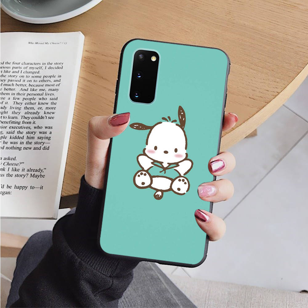 Черный чехол AH48 Pochacco для OPPO Reno 8 6 5 4 Pro Find X3 A17 A31 A38 A40 A53 A54 A55 A74 A76 A78 A77 A80 A94 A95 A96 Pro Sofe Cover