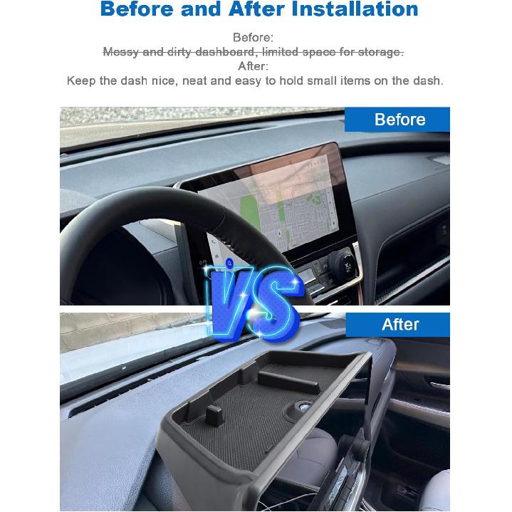 CDEFG Для 2024 2025 2026 Toyota Grand Highlander Ящик для хранения на приборной панели 12,3-дюймовый экран Совместим с 2024 2025 2026 Toyota Grand Highlander