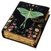 Дневник-книга заклинаний Hindro 'Книга Теней' с замком, винтажный, ручной работы, с изображением лунного мотылька и бабочки Морфо, языческая магия, викканский, для ежедневного использования, 5 застежек, кожа, печать,