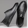 Кожаная обувь мужская 2025 весна и осень повседневная с внутренней высотой подъема кожаная обувь мужская нескользящая мягкая подошва обувь для папы среднего возраста 2025