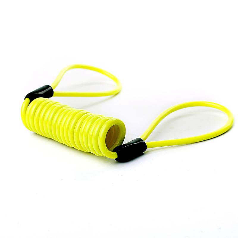 5Pcs 150CM Motorcycle Brake Disc Lock Scooter Reminder Cable Bicycle Spring Rope Bag Anti-Theft Cable Protection Alarm Locks