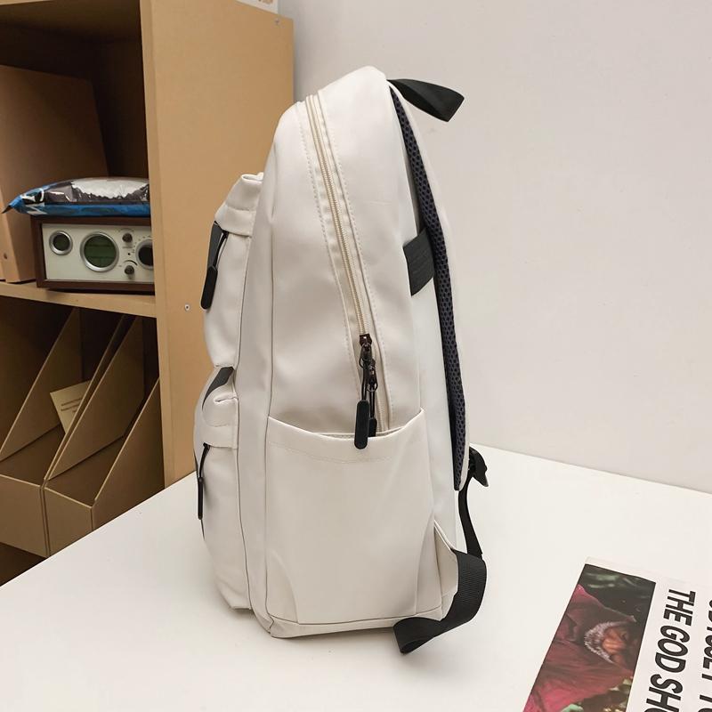 Men Large Capacity Backpack Middle School Student Schoolbag Lightweight Nylon Waterproof Travel Backpack