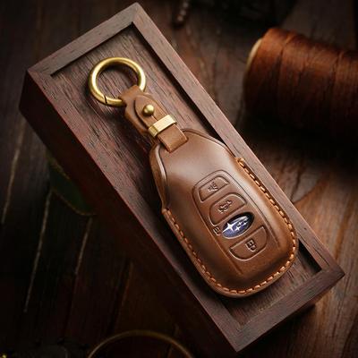 [Subaru] Чехол для ключа автомобиля из коровьей кожи Ручной работы для Forester Asahi Leopard Aohu BRZLegacy XV