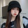 Women's Korean Dongdaemun Same Style Wool Fisherman Hat Autumn and Winter Korean Version Showing Face Small Warm Knitted Bucket Hat Trendy
