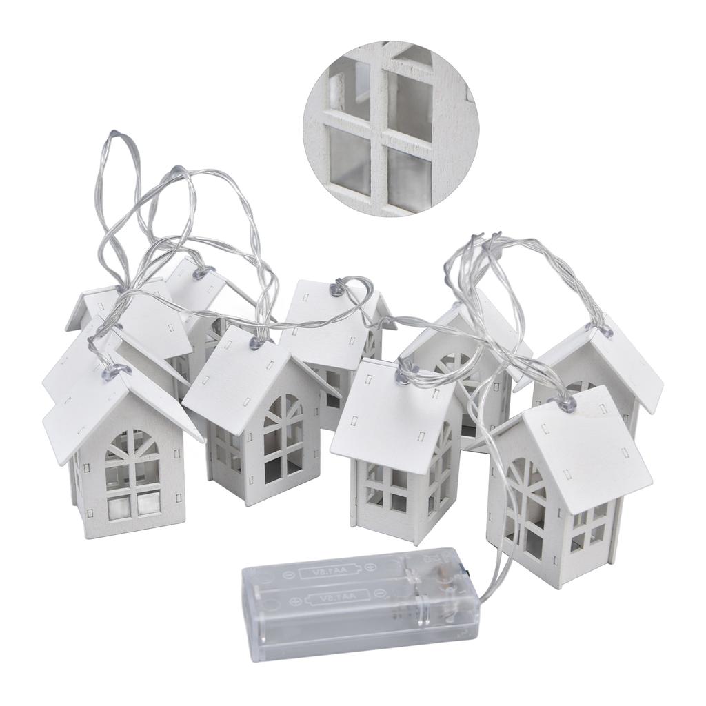 Holiday Light String 10 LED Battery Powered IP43 Waterproof Lamp String for Bedroom Garden Courtyard