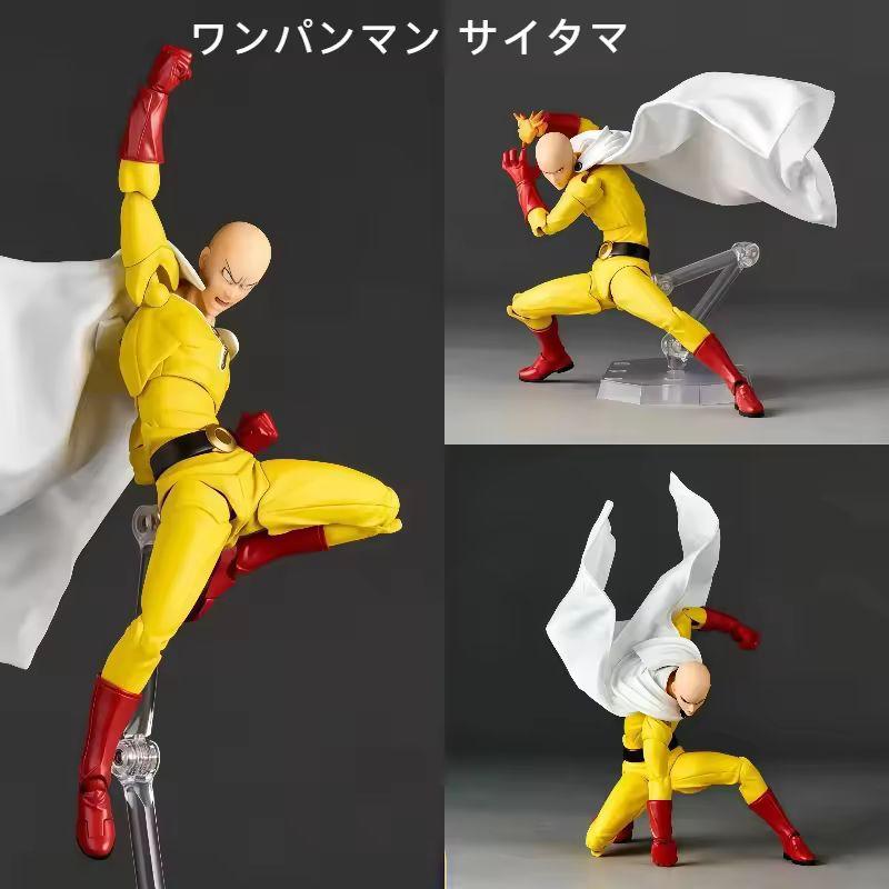 16cm New One Punch Man Saitama Special Edition Multiple Accessories Articulated Figure Anime Collection Gift
