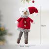 Plush Bear Doll Ornaments Fabric Animal Pendants Christmas Tree Hanging  Christmas Tree Decorations