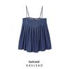 2025 Spring Women's European & American Style Denim Spaghetti Strap Dress