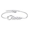 Stainless Steel Women Gold Plated Custom Name Ankle Bracelet