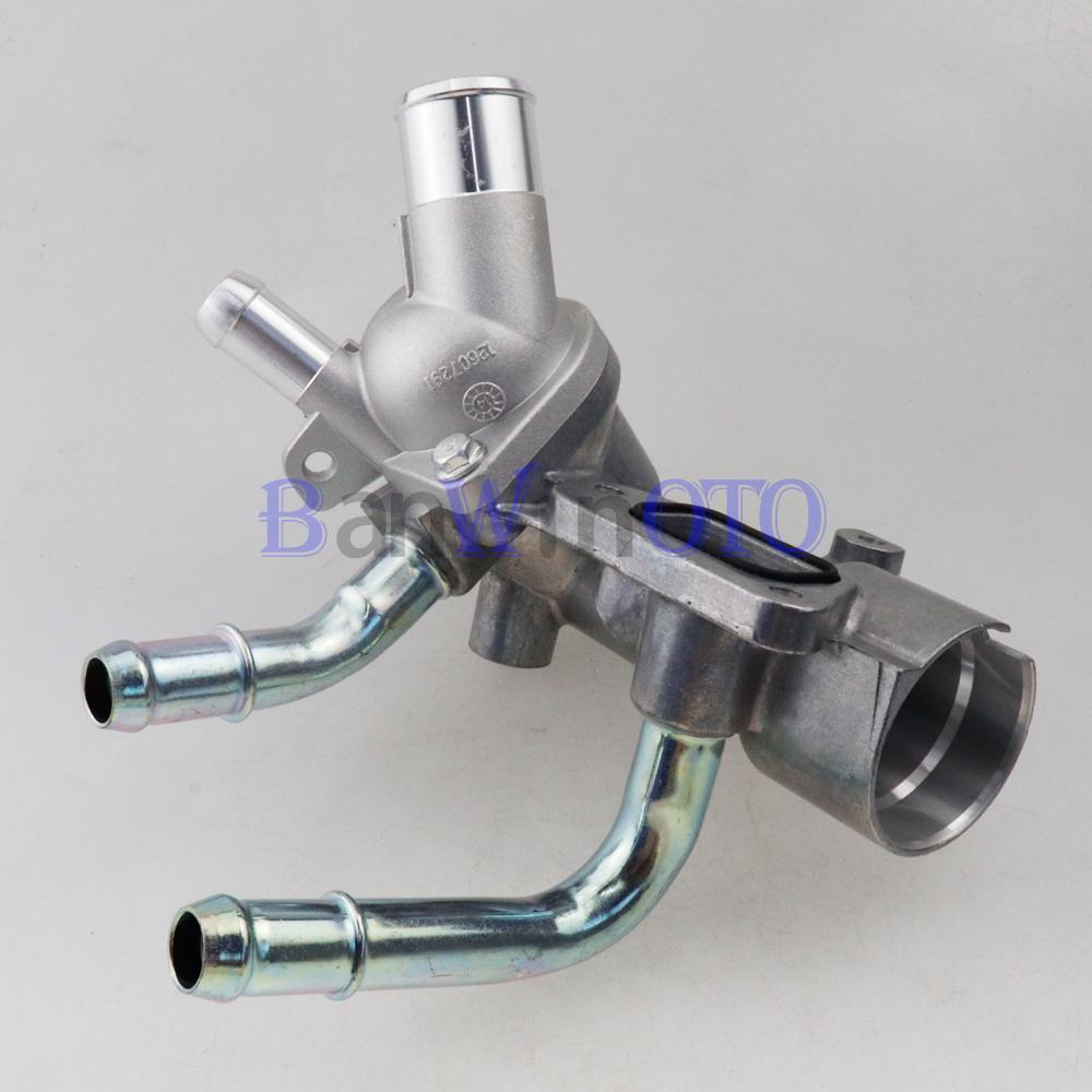 Aluminum Thermostat Housing Engine Coolant Water Pump Outlet fit for Buick LaCrosse Regal Chevy Captiva Impala Malibu 12607291