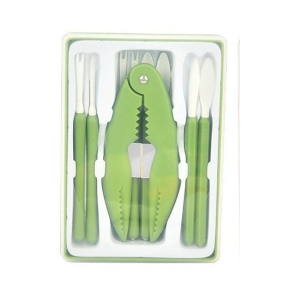 9pcs/set Efficient Lobster Cracker Plastic Crab Claws Sheller Crab Peel Tool Lobster Clamp Seafood