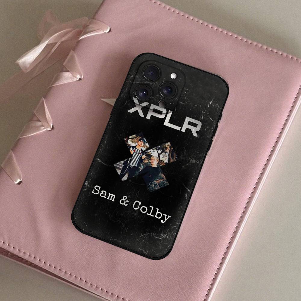 Чехол для телефона S-Sam And Colby XPLR Для IPhone 1716 15 14 13 Pro Max 11 12 Mini X Xs XR Черный Силиконовый Чехол