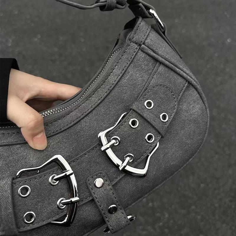 Сладкая крутая серая наплечная сумка женская дизайнерская гранж горячие девушки повседневная сумочка леди винтажная универсальная сумка под мышку ARI