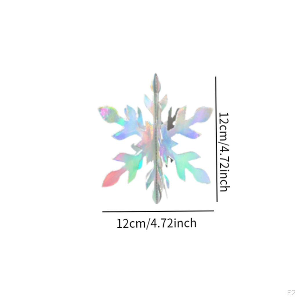 12 штук Рождественские подвески-снежинки, украшение для подвешивания на елку, милые, многоцелевые