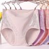 Women's High Waist Panties Cotton Breathable Underwear Briefs Ladies Underpants