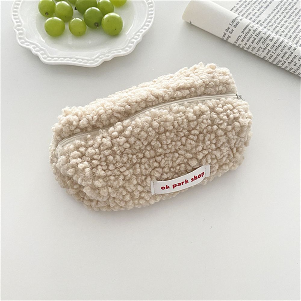 Lambswool Lamb Hair Cosmetic Bag Soft Make Up Organizer Pencil Case Pencil Bag Desktop Storage Bag