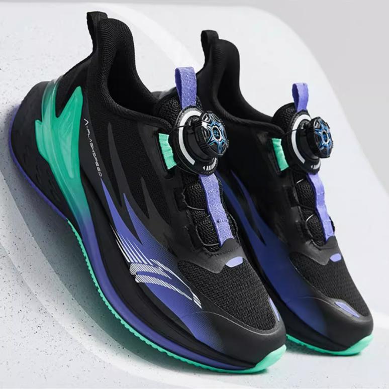 Anta Детские кроссовки Bow Speed Mesh с технологией Resilient, без шнурков, с вращающейся пряжкой, легкие, амортизирующие, с низким верхом, унисекс, 312445501-3