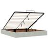 Ottoman Bed with Mattress Light Grey 200 x 200 cm Velvet