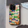 S-South Милый P-Парк Чехол для Телефона Для IPhone 17 Air 16 E Pro Max 15 14 13 Mini 12 Pro 11 Max Plus Черная Стеклянная Крышка