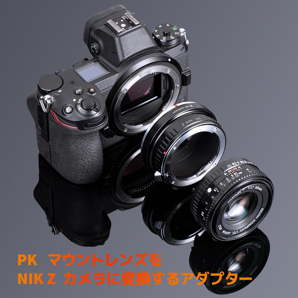 CONCEPT PK Mount to Nikon Z Mount Direct from the Compatible with Pentax K Lenses to Nikon Z Pentax K Lens to Nikon Z ZF Z8 Lens Adapter for Infinity