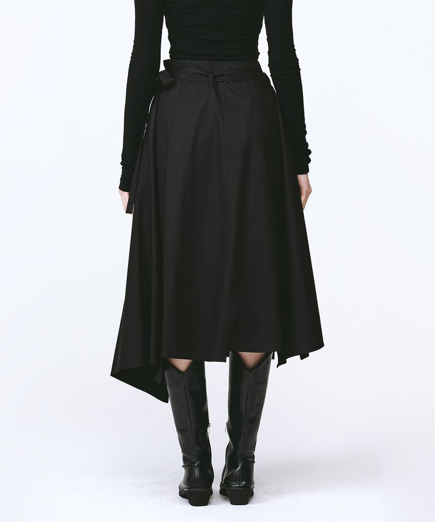 Monophobia Asm Cotton Wrap Skirt Black Cotton Wrap Skirt Black