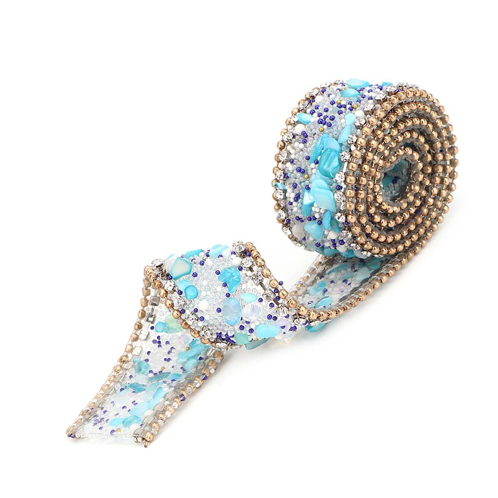 2.5cm DIY Diamond Mesh Wrap Roll Crystal Rhinestones Chain Trim Ribbon Decoration (#02)