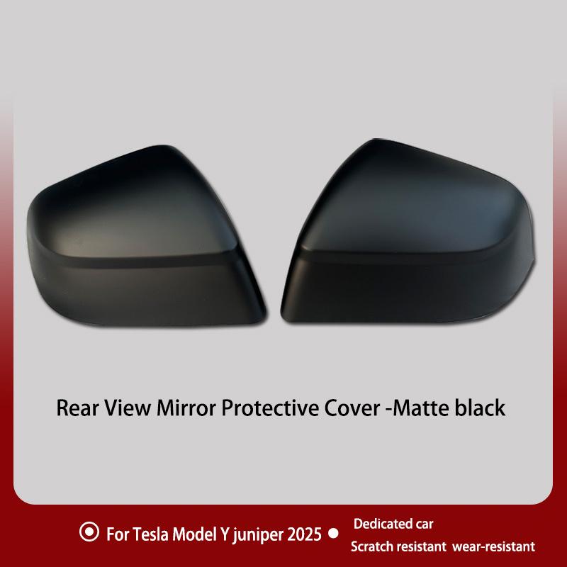 Carbon Fiber Car Paste Side Door Mirror Cover For Tesla Model Y Juniper2025 Auto Exterior Accessories ABS Sides Rearview Cover