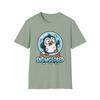 Unisex Softstyle T-Shirt Cartoon Penguin Snow Globe Funny Winter Pun