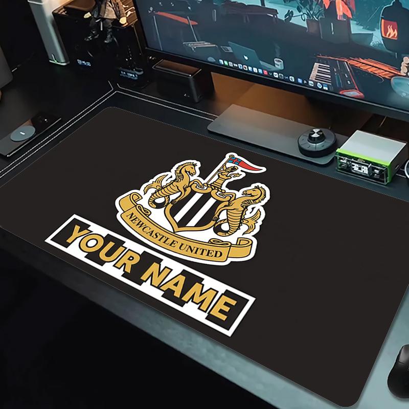Custom Name Newcastle United Print Cushion Non-slip Laptop Tablet Big Mousepad XXL Mat Mini PC Playmat With Lock edge