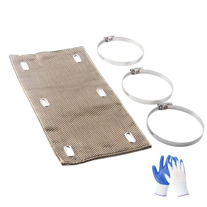 Titanium Pipe Shield Two-layer Material Design 6" x 12" Exhaust Heat Shield