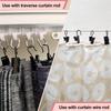 Small Curtain Clips for Hanging - 100 Black Outdoor Light Clip Hooks for Christmas Light Strings, Outdoor Hooks for Awning Patio