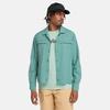 Timberland SS24 Однотонная рубашка с защитой от ультрафиолета, мужские рубашки, сине-зеленые A5XKU-CL6