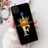 Прозрачный чехол для Redmi 9C NFC Чехол для Redmi 9C Прозрачный Модный Роскошный Буквы A-Z Корона Мягкий ТПУ Чехол для телефона