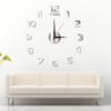 Часы для украшения спальни, большие настенные часы 2D, гостиная, большой сад, акриловое зеркало, наклейка, украшение, искусство, декор, часы, цифровые