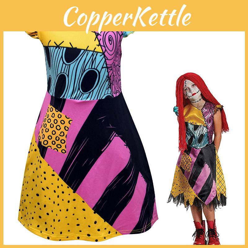 Очаровательный костюм платья Салли из «Кошмара перед Рождеством» для девочек Мягкий и прочный