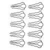 10 Pcs Hair U Shaped Clip Metal Black Coating French Vintage Style U Shaped Hair Pins for Hairstyling