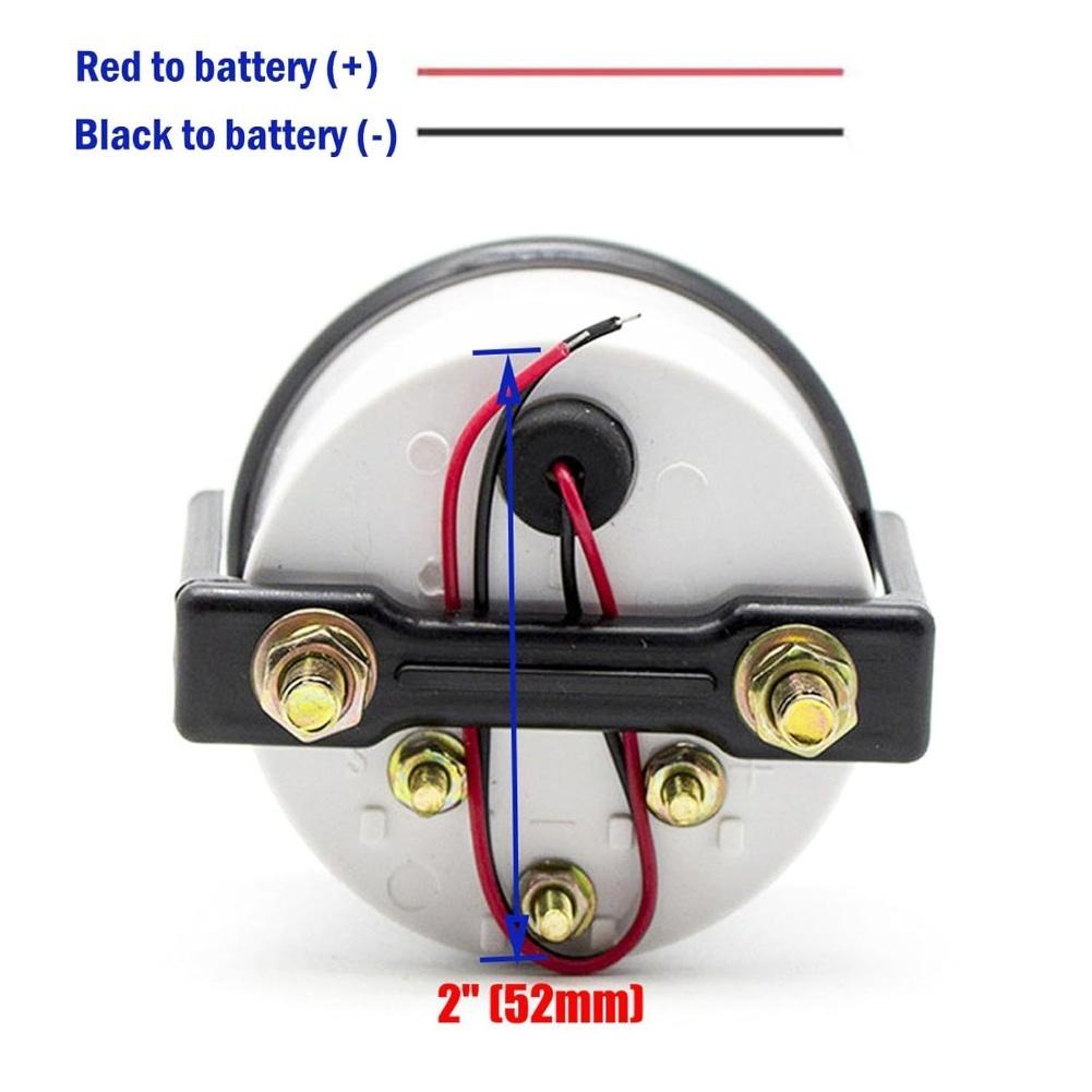 Car 2-inch 52MM Fuel Gauge With A White Dial For Car Instrument Modification Automobile Fuel Gauge Interior Parts