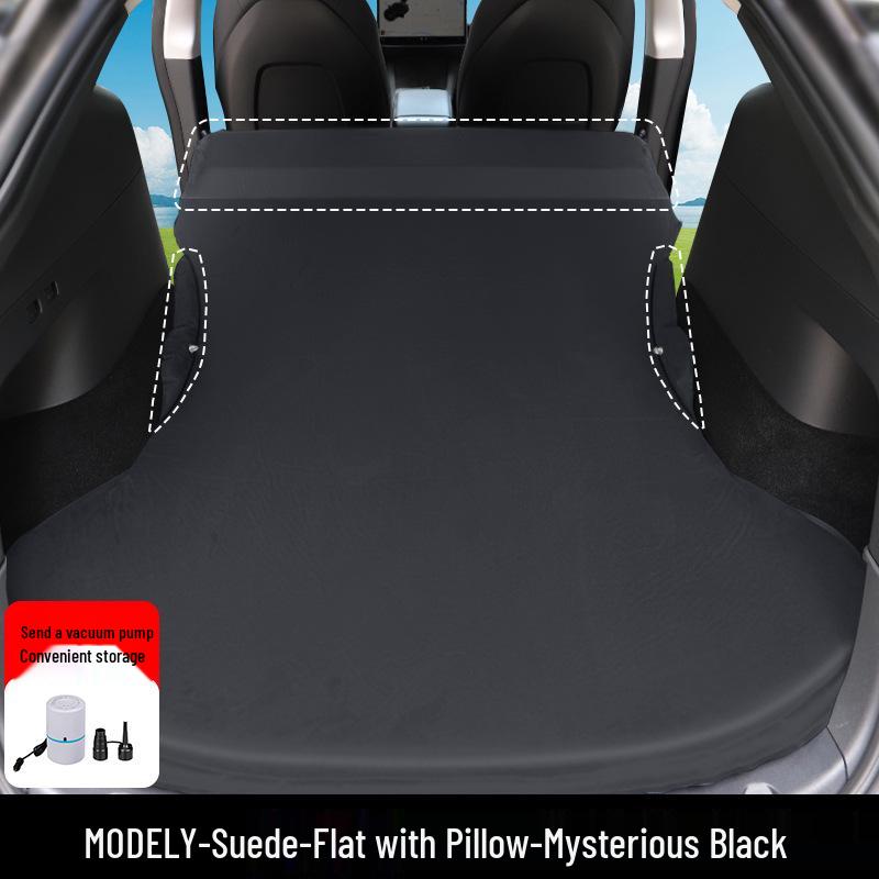 Inflatable-Free Car Mattress for Tesla Model Y/3: Rear Trunk Travel Bed for Camping